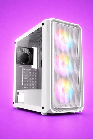 case antec nx292 3x120mm rgb frontal fijos | white