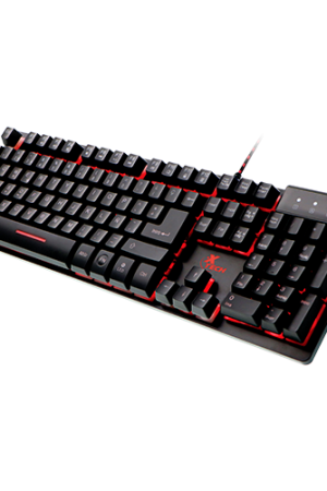 Xtech | Teclado multimedia cableado para videojuegos con iluminación de fondo LED de 3 colores